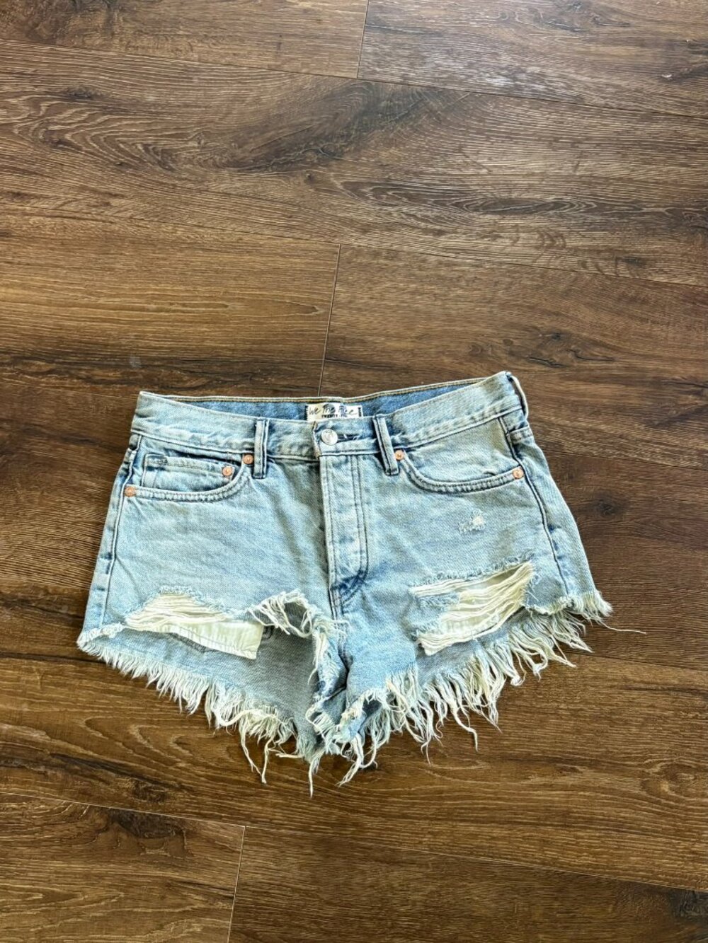 We The Free Light Wash Shorts